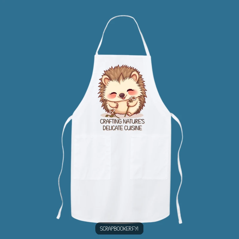 Funny Hedgehog Apron: Giggling Artist Cooking Bib for Kitchen Humor