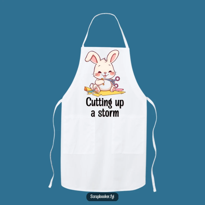 Funny Bunny Apron: Cheerful Crafter Gift for Kitchen Fun