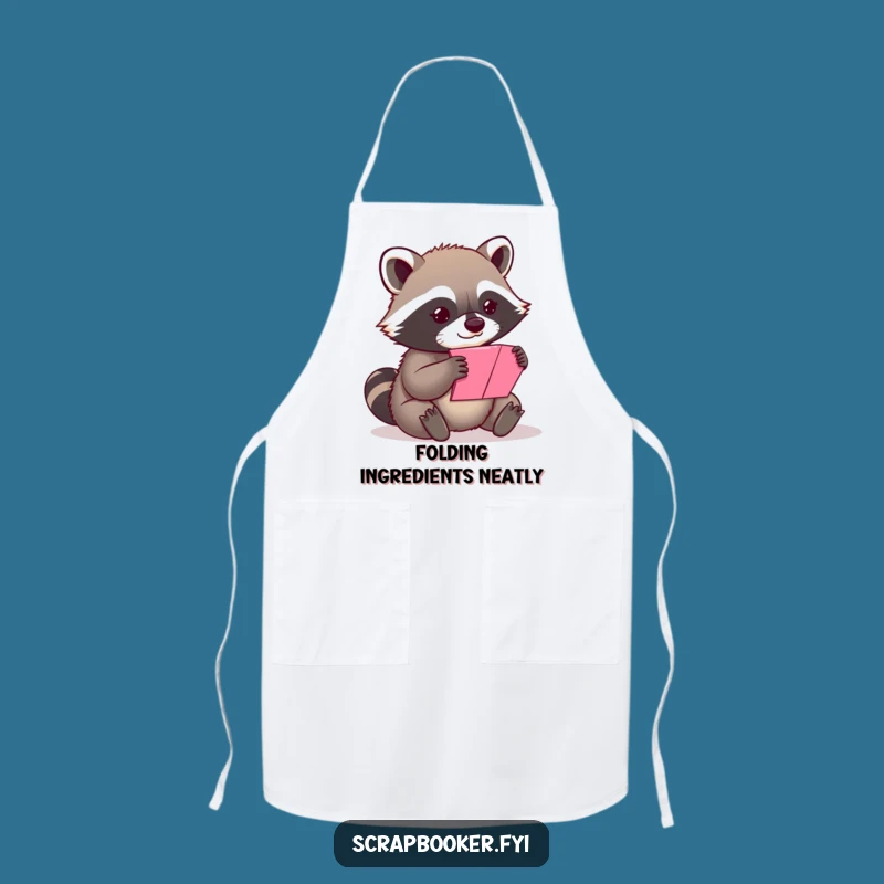 Funny Content Raccoon Folding Apron - Hilarious Artist & Chef Wear