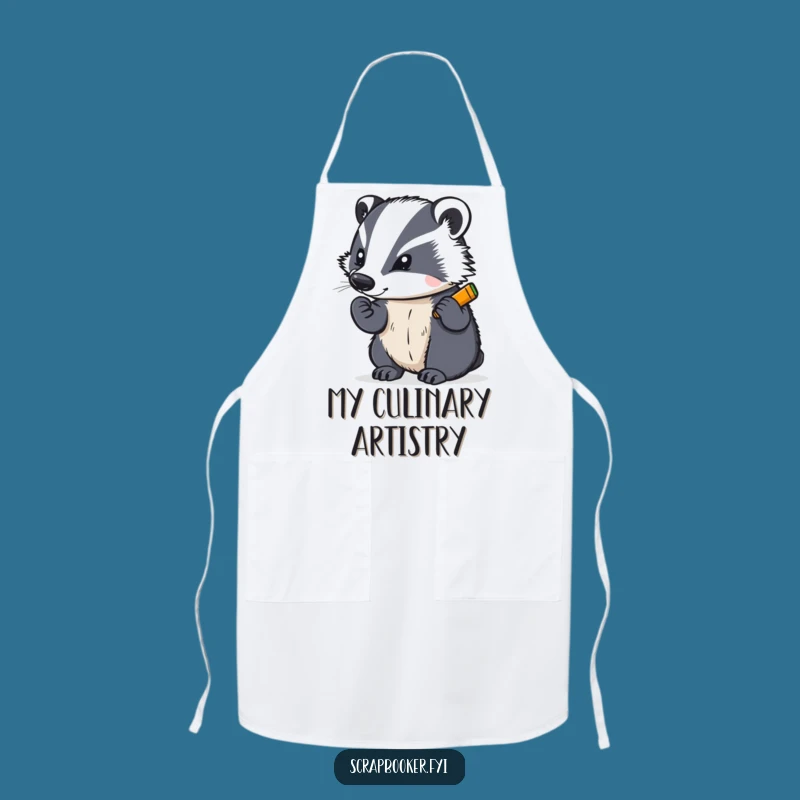 Funny Badger Artist Apron: Protect Your Clothes While Creating