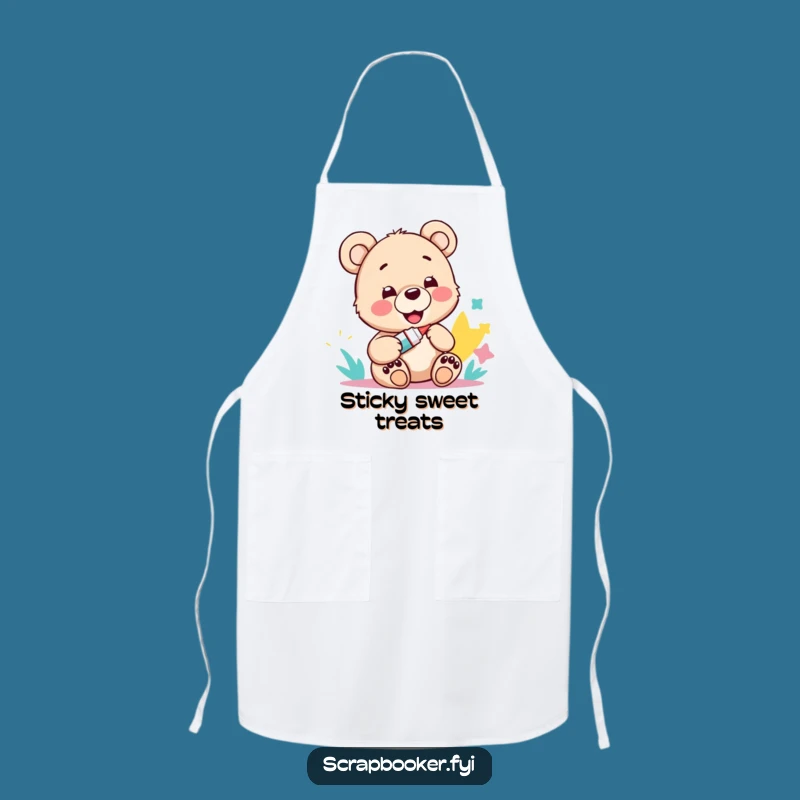 Funny Bear Cub Craft Apron: Create Mess-Free with a Smile