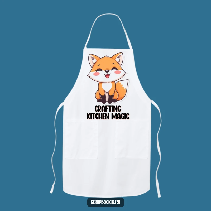 Funny Fox Apron: Delighted Decorator's Wear, Hilarious Gift for Crafty Cooks!