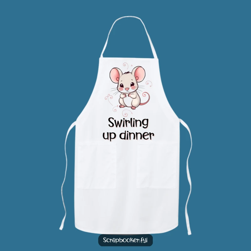 Funny Mouse Apron: Meticulous Swirls for Creative Chefs