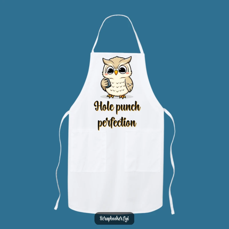 Funny Owl Hole Punch Apron: Wise Kitchen Organizer, Perfect Gift