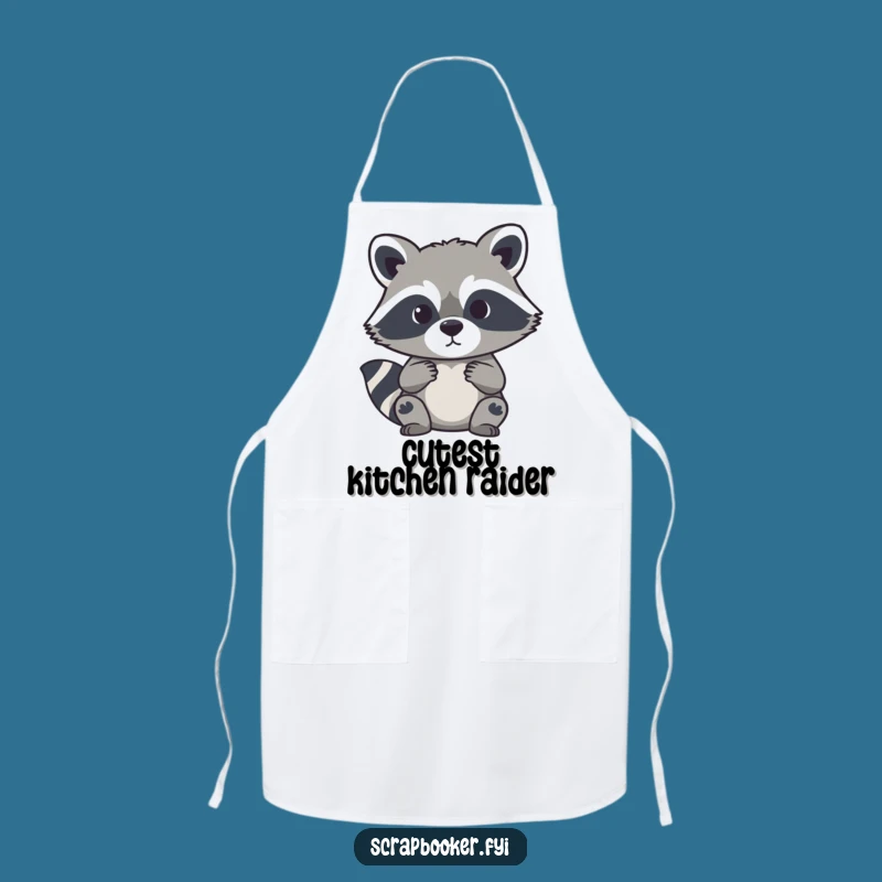 Funny Raccoon Silhouette Cutter Apron: Protect Your Clothes with Hilarious Crafting Style