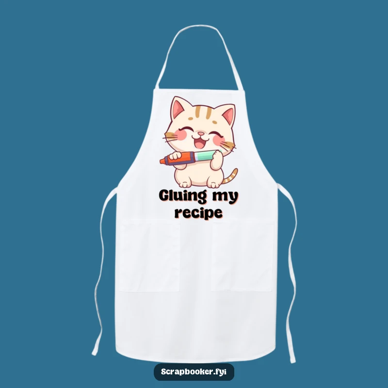 Funny Cat Glue Stick Apron: Protect Your Clothes with This Hilarious Crafting Cat