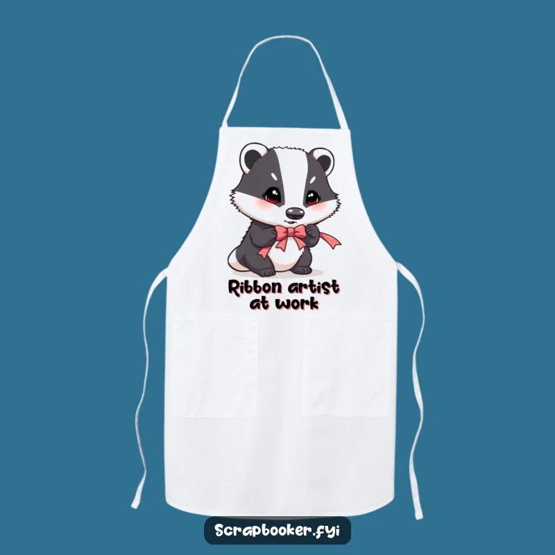 Funny Badger Crafting Apron: Protect Your Work with Humor