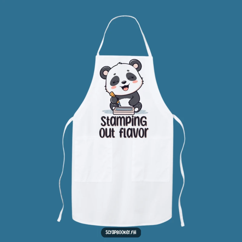 Funny Panda Apron - Giggling Ink Pad Kitchen Apron, Great Joyful Gift