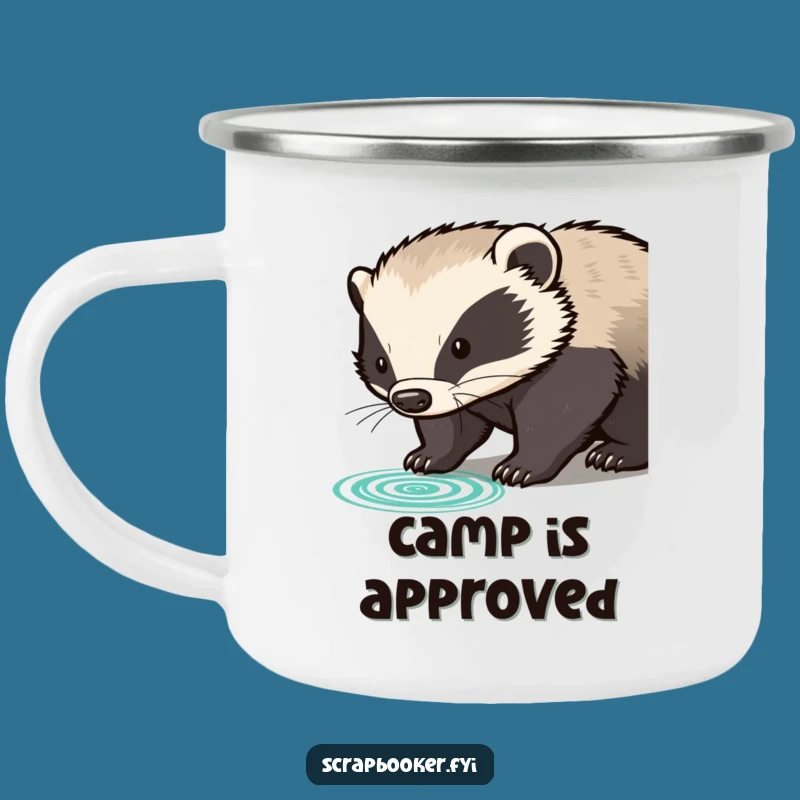 Funny Badger Stamp Camping Mug: Your Official Trail Companion, Gift