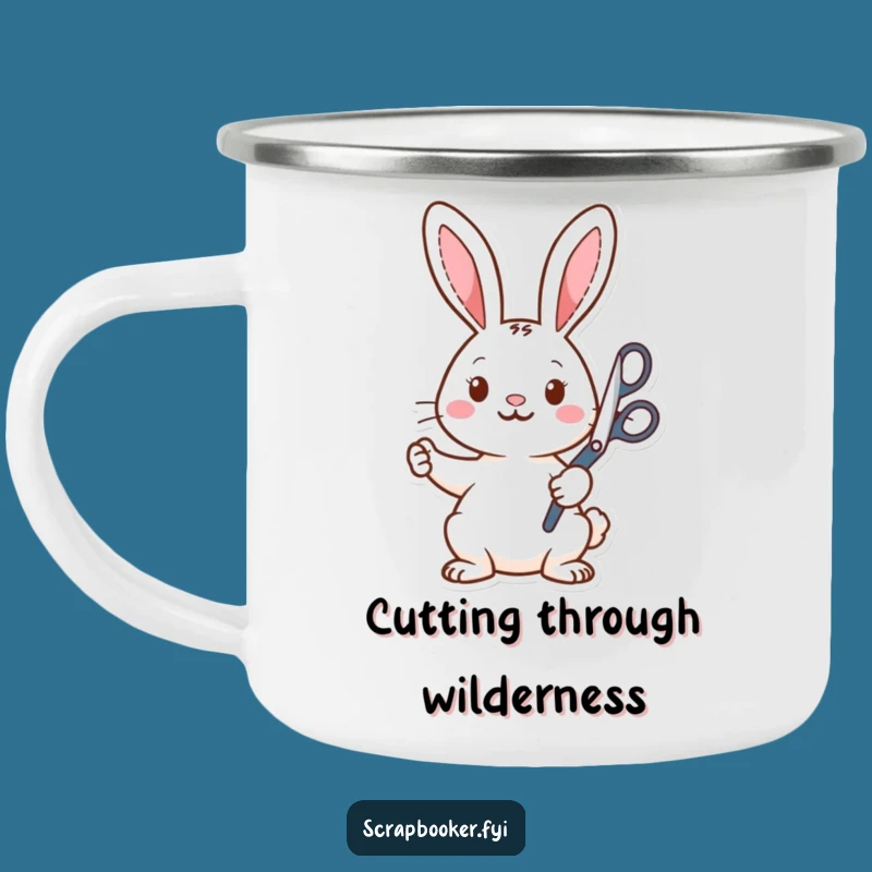 Funny Rabbit Crafter Camping Mug: Adventure & Humor for Outdoors