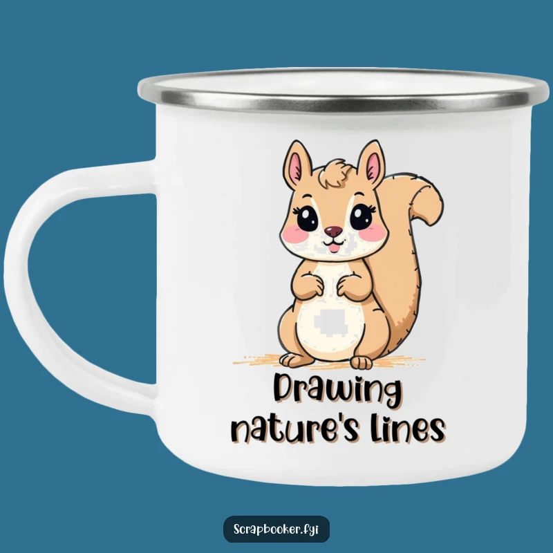 Funny Squirrel Artist Camping Mug: Outdoor Art & Humor Gift