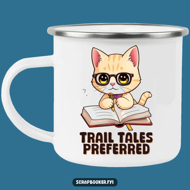 Funny Cat Camping Mug: Fancy Bookmark Adventure for Outdoor Readers
