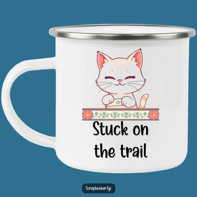 Funny Cat Tape Camping Mug A Rugged Gift for Adventurous Cat Lovers