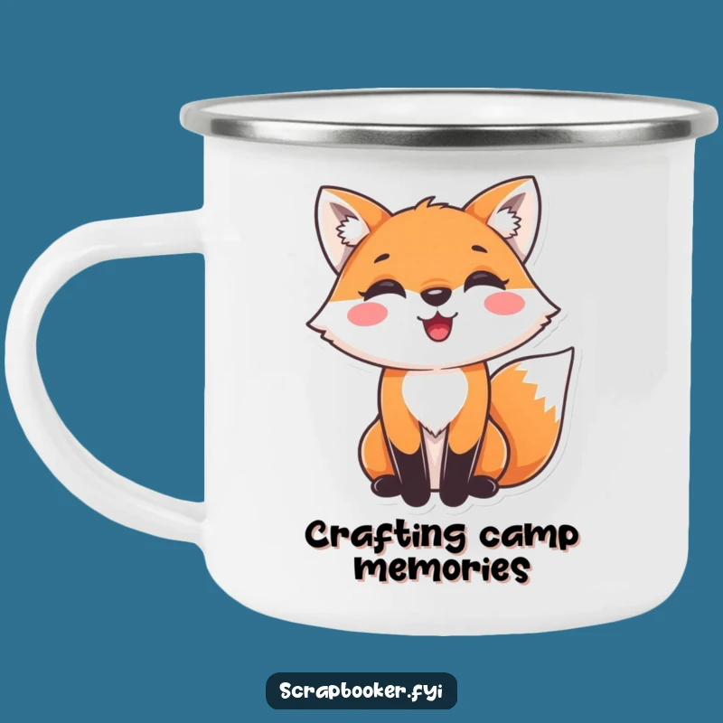 Funny Fox Camping Mug: Crafting Joy Companion, Unique Outdoor Gift for Artists!