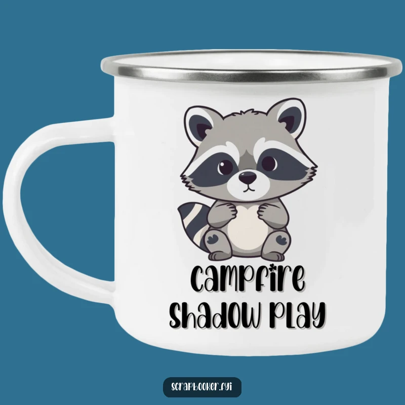 Funny Raccoon Silhouette Cutter Camping Mug: Your Hilarious Companion for Outdoor Crafting