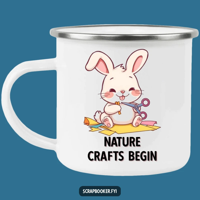 Funny Bunny Camping Mug: Cheerful Crafting Outdoor Gift