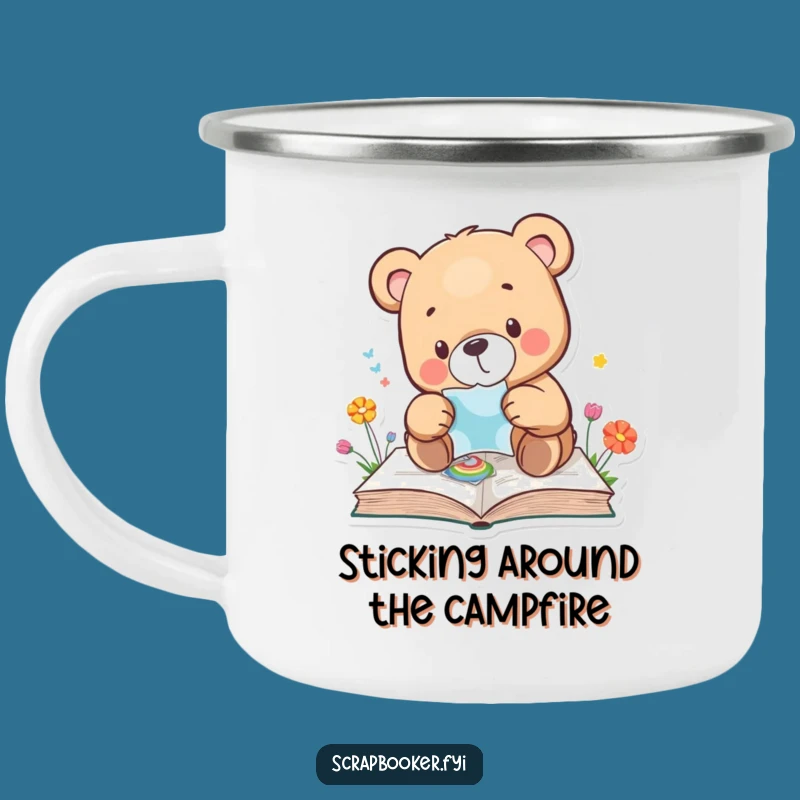 Funny Bear Camping Mug: Crafting Companion, Unique Outdoor Gift for Artists!