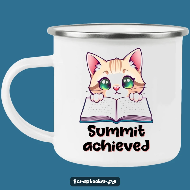 Funny Cat Camping Mug: Reading Satisfaction - Durable Outdoor Book Lover Gift