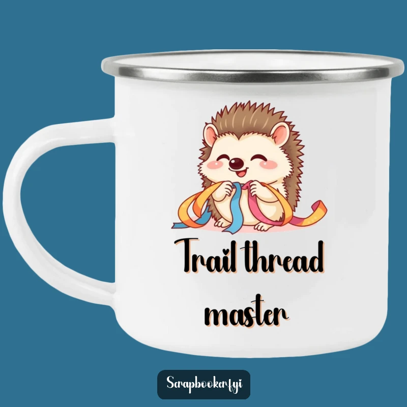 Funny Hedgehog Craft Camping Mug A Rugged Gift for Outdoorsy Crafters