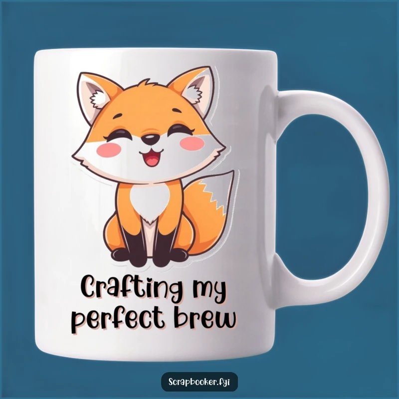 Funny Fox Craft Mug: Delighted Decorator, Perfect Gift for Joyful Crafters!