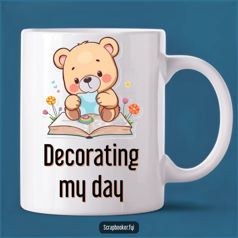 Funny Bear Sticker Mug: Careful Crafting Fun, Perfect Gift for Artists & DIY Lovers!