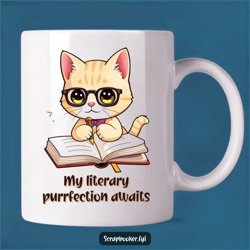 Funny Cat Bookmark Mug: A Literary Feline Friends Gift for Book Lovers