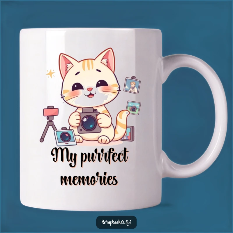 Funny Cat Photo Mug: Organized Feline Gift for Memories