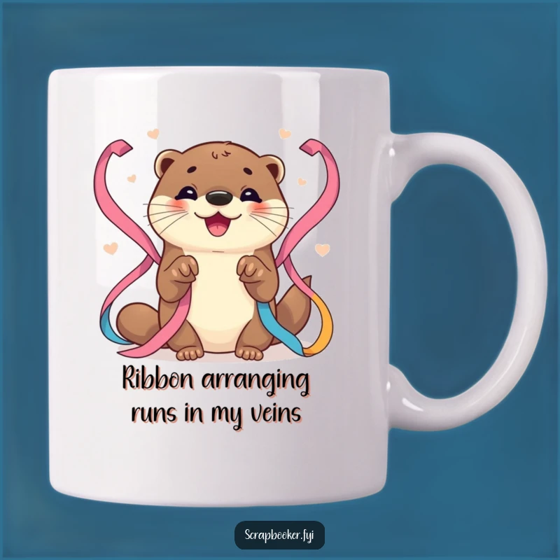 Funny Otter Crafting Mug: Joyful Artist Otter, Perfect Gift for Crafters!