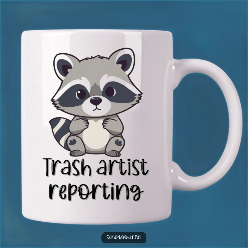 Funny Raccoon Silhouette Cutter Mug: A Hilarious Gift for Crafty Rascals and Art Lovers