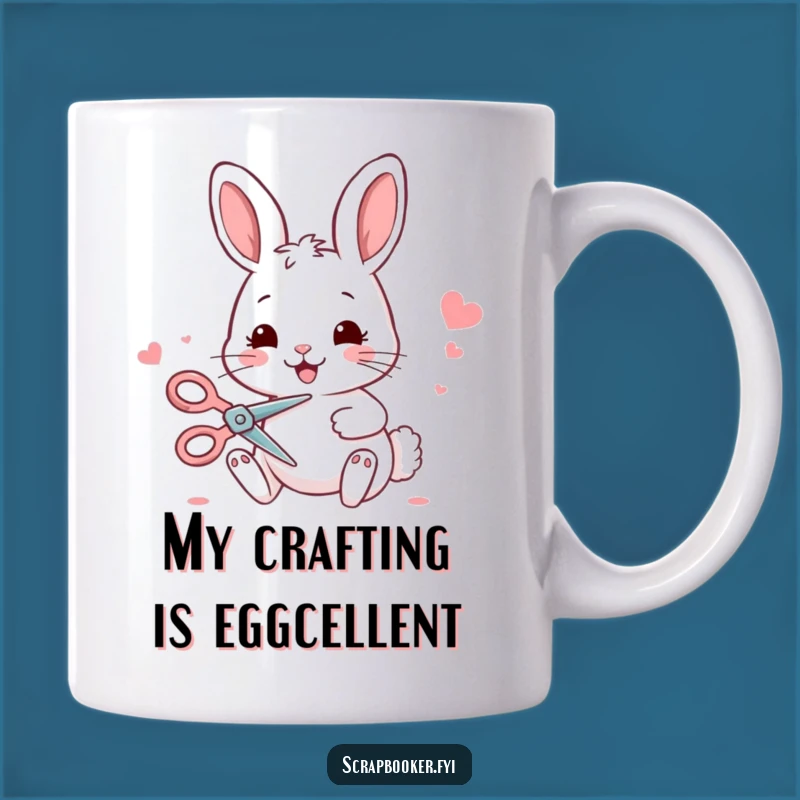 Funny Bunny Crafting Mug: Adorable & Hilarious Gift for Crafters!