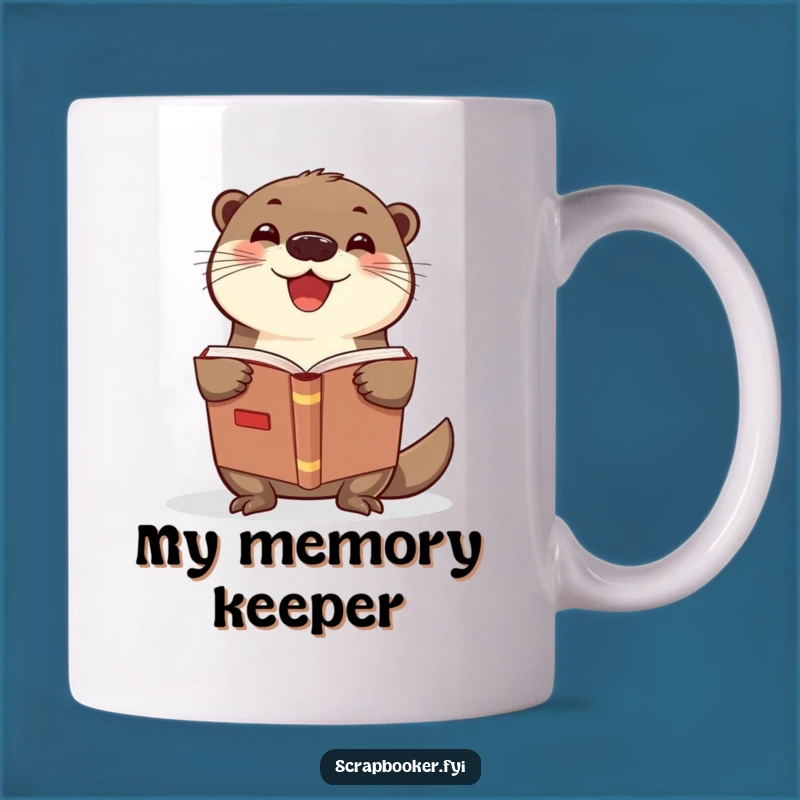 Funny Otter Scrapbook Mug A Perfect Gift for Crafty Friends Who Love Humor