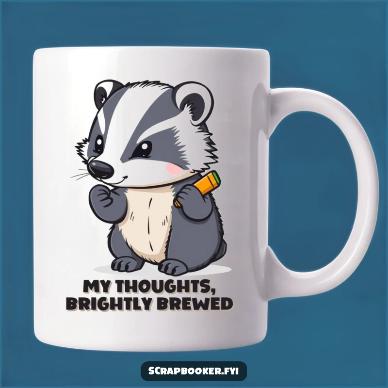 Funny Badger Artist Mug: Unleash Your Creative Spirit Boldly