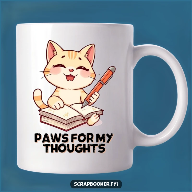 Funny Cat Writer Mug - Hilarious Journaling Fun for Cat Lovers