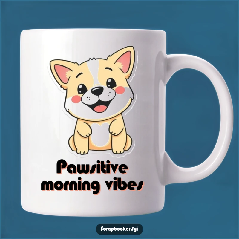 Funny Dog Art Mug: Smiling Dog Stamping Designs, Paw-some Humor, Perfect Funny Gift