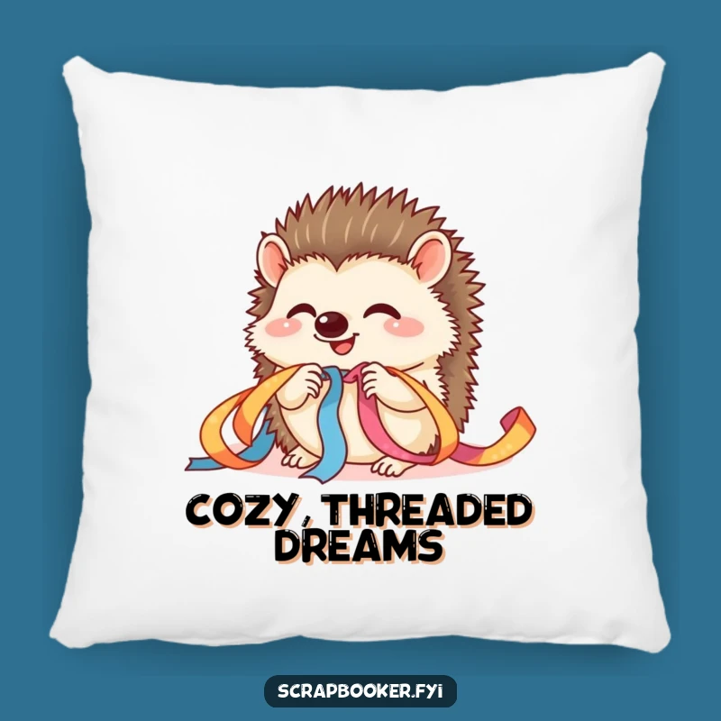 Funny Hedgehog Craft Pillow A Comfy Gift for Crafters Who Love a Smile