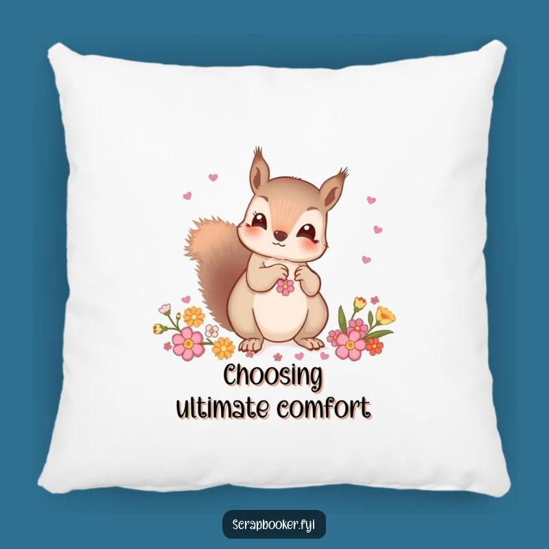Cute Funny Squirrel Decor Pillow: Accentuate Your Space with Charm