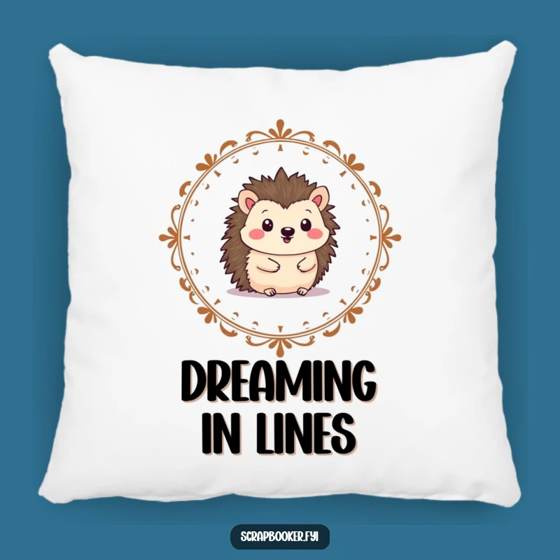 Funny Hedgehog Artist Pillow - Comfy Decor for Creative Spaces