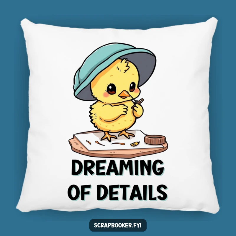 Funny Chick Crafter Pillow - Comfy Accent for Your Creative Nook