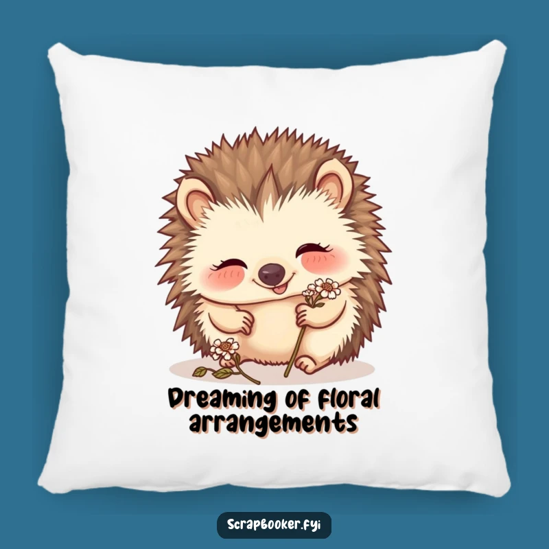 Funny Hedgehog Pillow: Cozy Giggle Art Accent for Comfy, Humorous Spaces