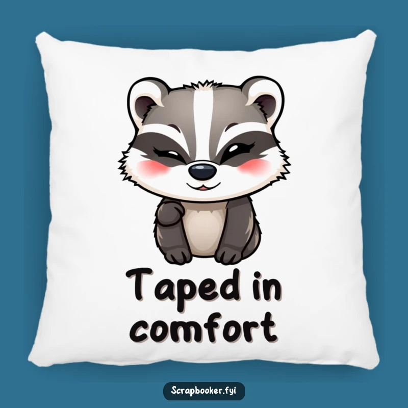 Funny Badger Pillow - Add Cozy Humor to Your Decor