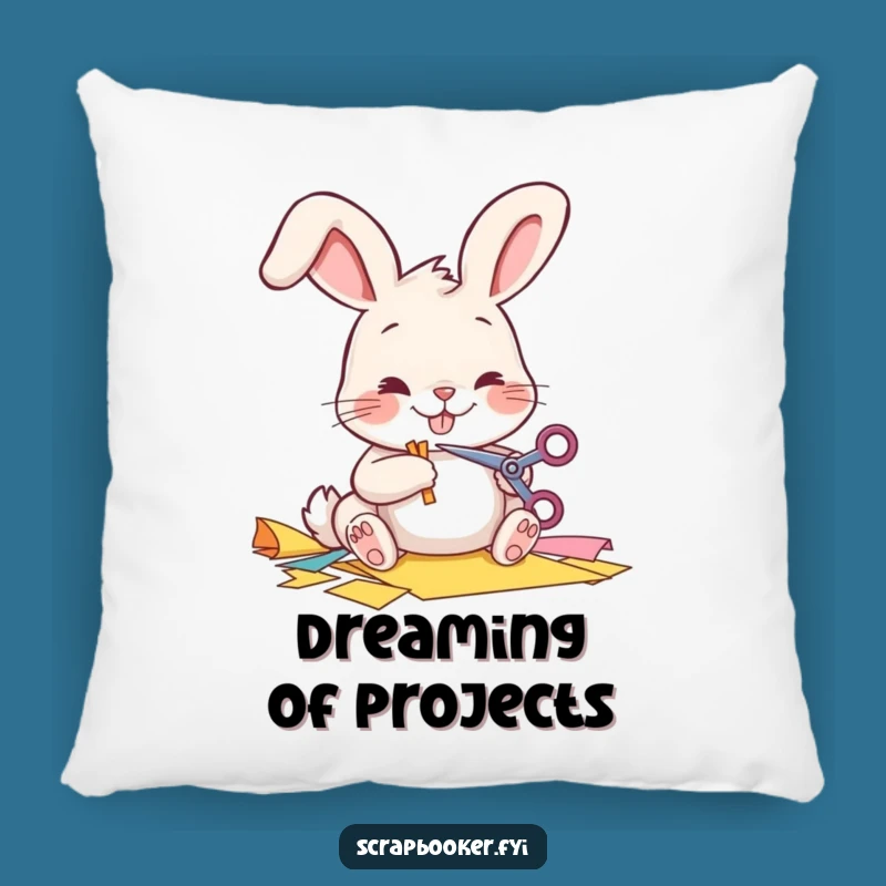Funny Bunny Pillow: Cheerful Crafting Accent Gift