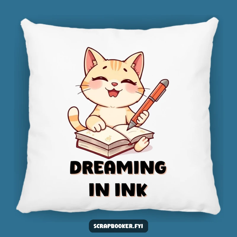 Funny Cat Writer Pillow - Comfy Accent for Your Writing Nook