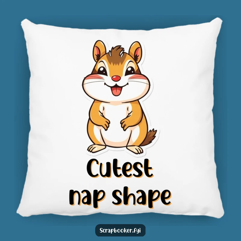 Funny Chipmunk Pillow - Cozy Up with Crafty Humor