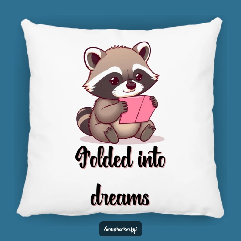 Funny Content Raccoon Folding Pillow - Cozy & Hilarious Decor
