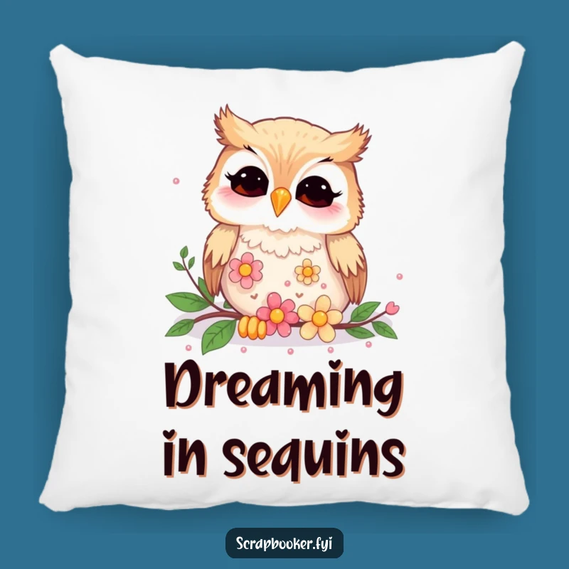 Funny Giggling Owl Sequins Pillow - Cozy & Hilarious Decor Accent