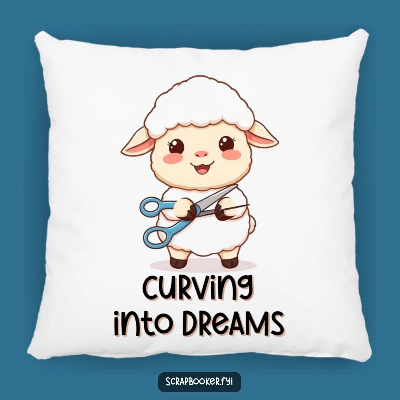 Funny Sheep Scissors Pillow: Soft Comfort, Perfect Craft Gift