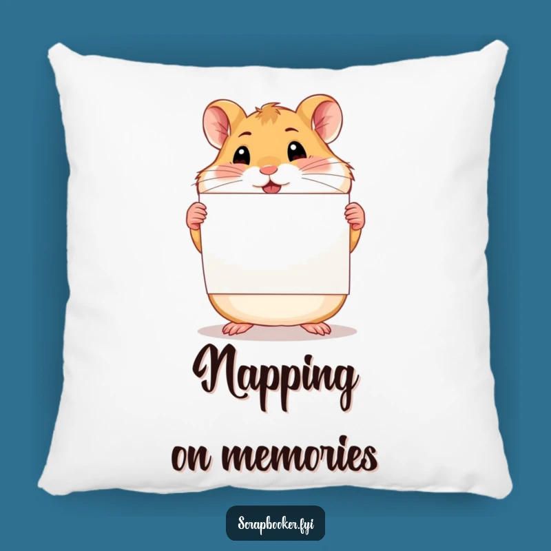 Funny Proud Hamster Scrapbook Pillow - Cozy & Hilarious Decor