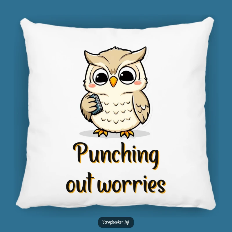 Funny Owl Hole Punch Pillow: Soft Wisdom, Perfect Comfort Gift