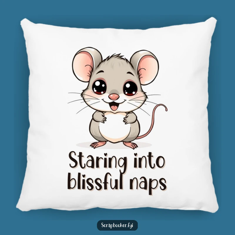 Funny Mouse Googly Eyes Pillow: Cozy Accent for Whimsical, Humorous Spaces
