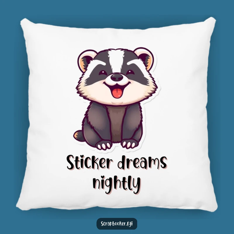 Funny Badger Pillow: Focused Joy for Cozy Spaces